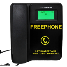  TELECOM500 4G 5G GSM Auto-Dialler 4G GSM Freephone with Face Design Dial button.
